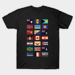 North America Country Flags Set T-Shirt